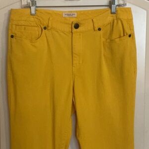 Coldwater Creek Cropped Stretch Denim Jeans - Gold, Size 12